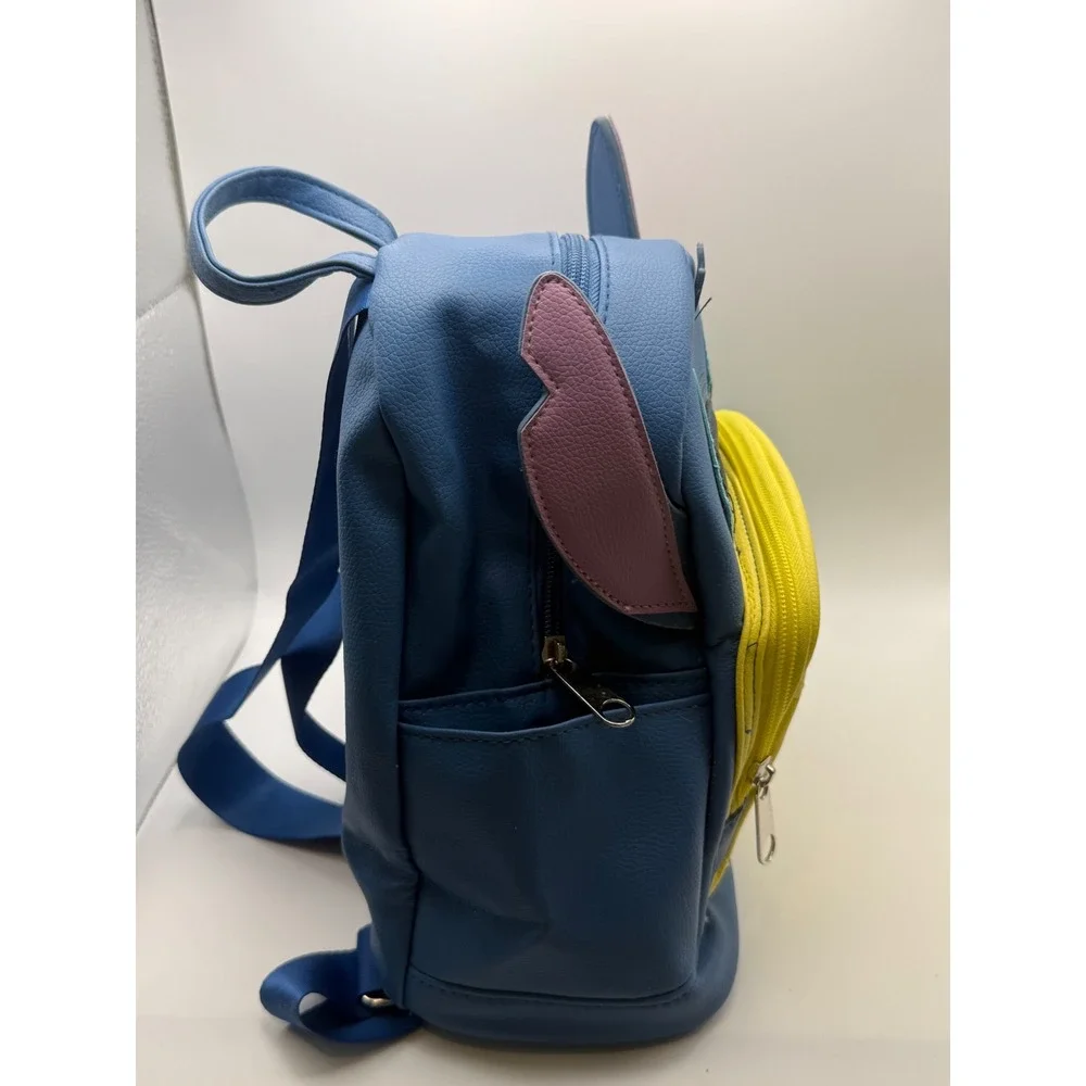Disney Lilo & Stitch Pineapple Mini Backpack Blue Faux Leather 3D Ears Stitch‎